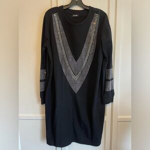 Embellished super comfy sweater dress